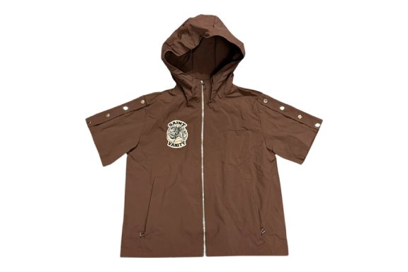Saint Vanity Hooded Breakaway Zip Up Hoodie Brown Saint Vanity Hooded Breakaway Zip Up Hoodie Brown