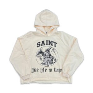 Saint Vanity Live Life In Vain Hoodie Cream