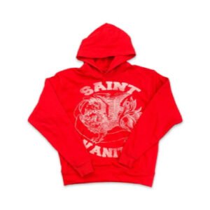 Saint Vanity Logo Hoodie Red White