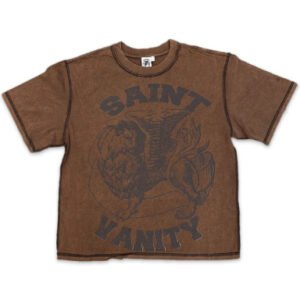 Saint Vanity Brown Logo Shirt Mocha