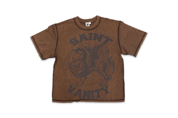 Saint Vanity Brown Logo Shirt Mocha Saint Vanity Brown Logo Shirt Mocha