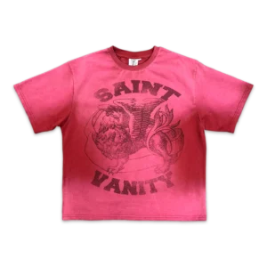 Saint Vanity Burgundy Logo Tee “Dissolve Red”