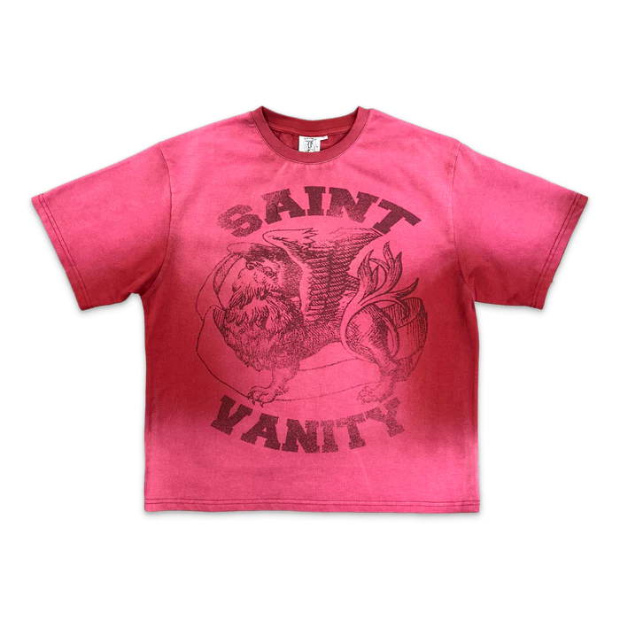Saint Vanity Burgundy Logo Tee “Dissolve Red” Saint Vanity Burgundy Logo Tee “Dissolve Red”