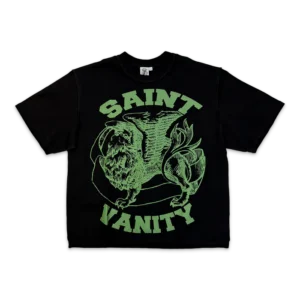 Saint Vanity Griffin Logo Tee “Black/Army Green”