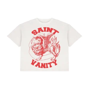 Saint Vanity WHITE & RED GRIFFIN T-SHIRT