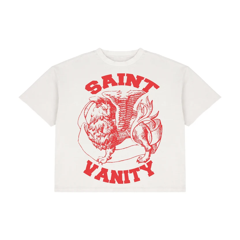 Saint Vanity WHITE & RED GRIFFIN T-SHIRT Saint Vanity WHITE & RED GRIFFIN T-SHIRT