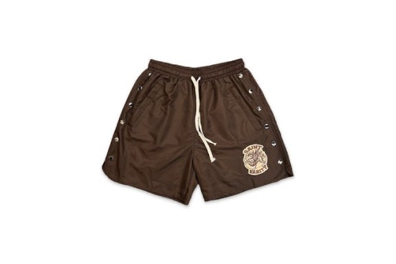 Saint Vanity Logo Nylon Shorts Brown Saint Vanity Logo Nylon Shorts Brown