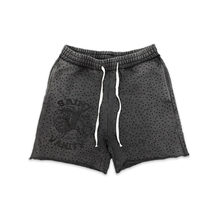 Saint Vanity VVS Logo Shorts “Washed Black” Saint Vanity VVS Logo Shorts “Washed Black”