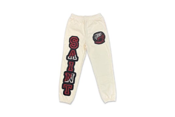 Saint Vanity Logo Sweatpants Cream Saint Vanity Logo Sweatpants Cream