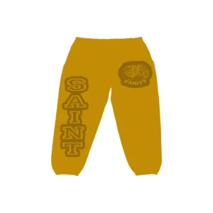 Saint Vanity Mustard & Brown Varsity Sweats