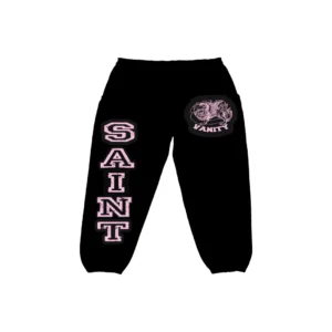 Saint Vanity Black & Pink Varsity Sweats