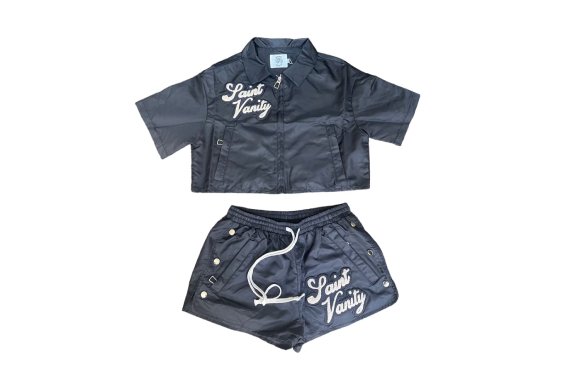 Saint Vanity Womens Zip Up Short Set Saint Vanity Womens Zip Up Short Set